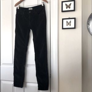 FREE PEOPLE Corduroy Skinny Jeans, Super Soft, Black, Size: 27 (4), (PM-33)